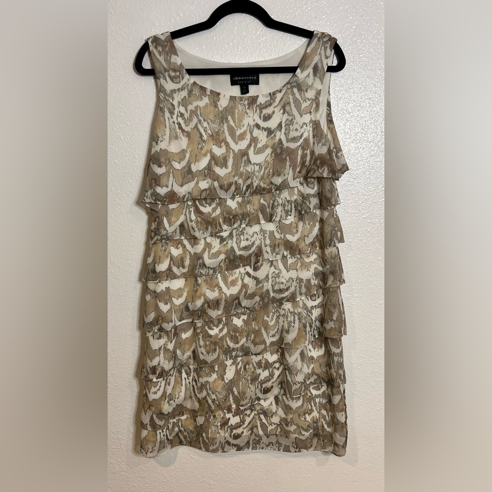 Connected Apparel Ruffle Dress Size 12